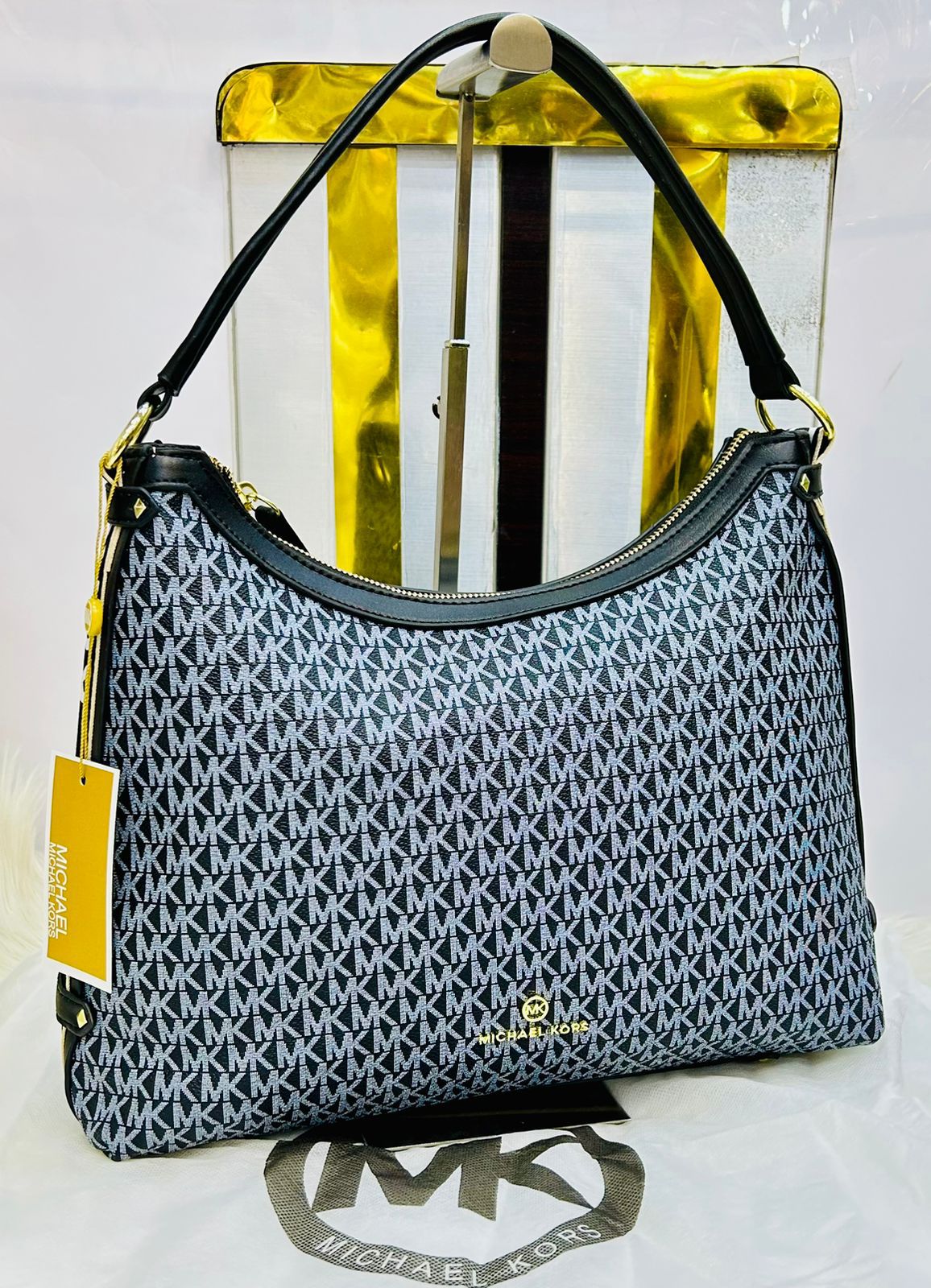 Michael Kors MK Large Hobo Shoulder Bag Black