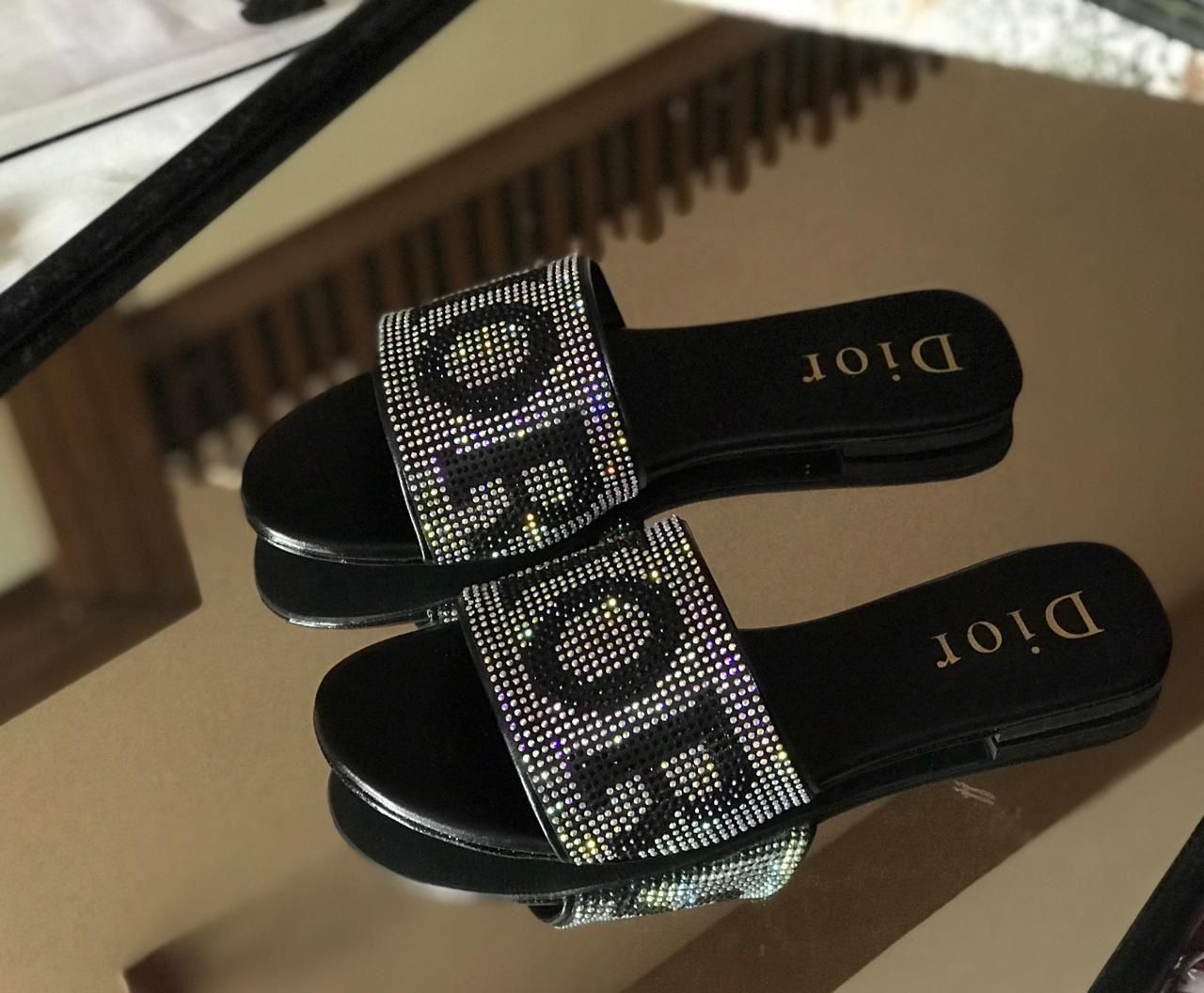 Christian Dior CD Studded DIOR slipper