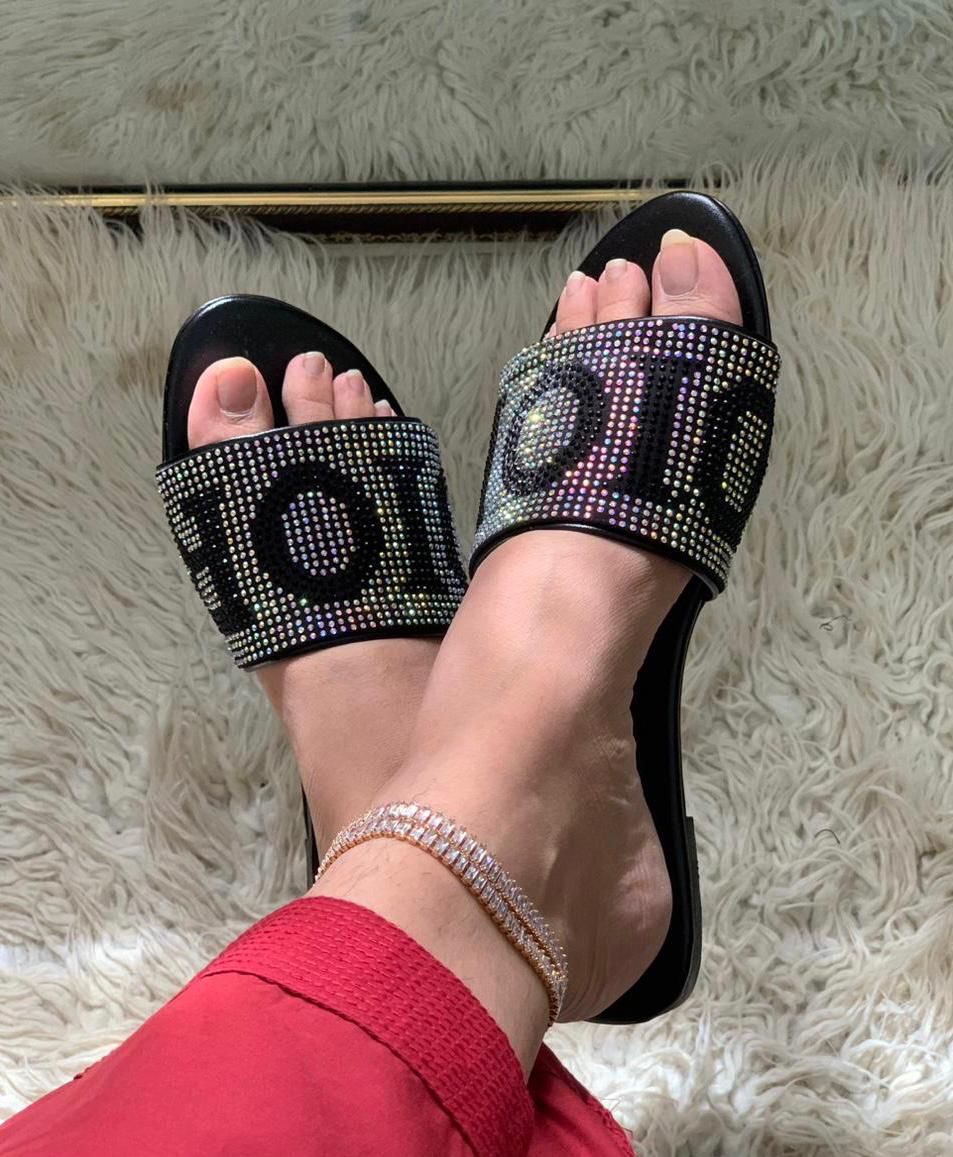 Christian Dior CD Studded DIOR slipper