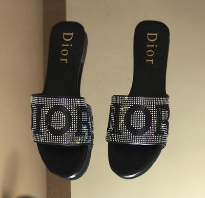 Christian Dior CD Studded DIOR slipper 42