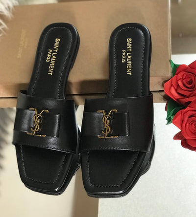 Yves Saint Laurent YSL Slippers Black