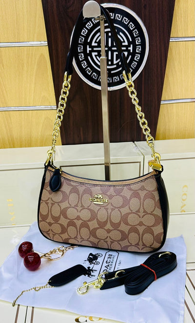 Coach Teri Shoulder Bag with Cherry Keychain 5
