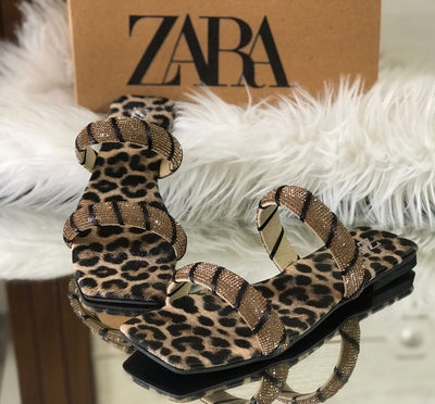 Zara Cheetah design Slipper 42