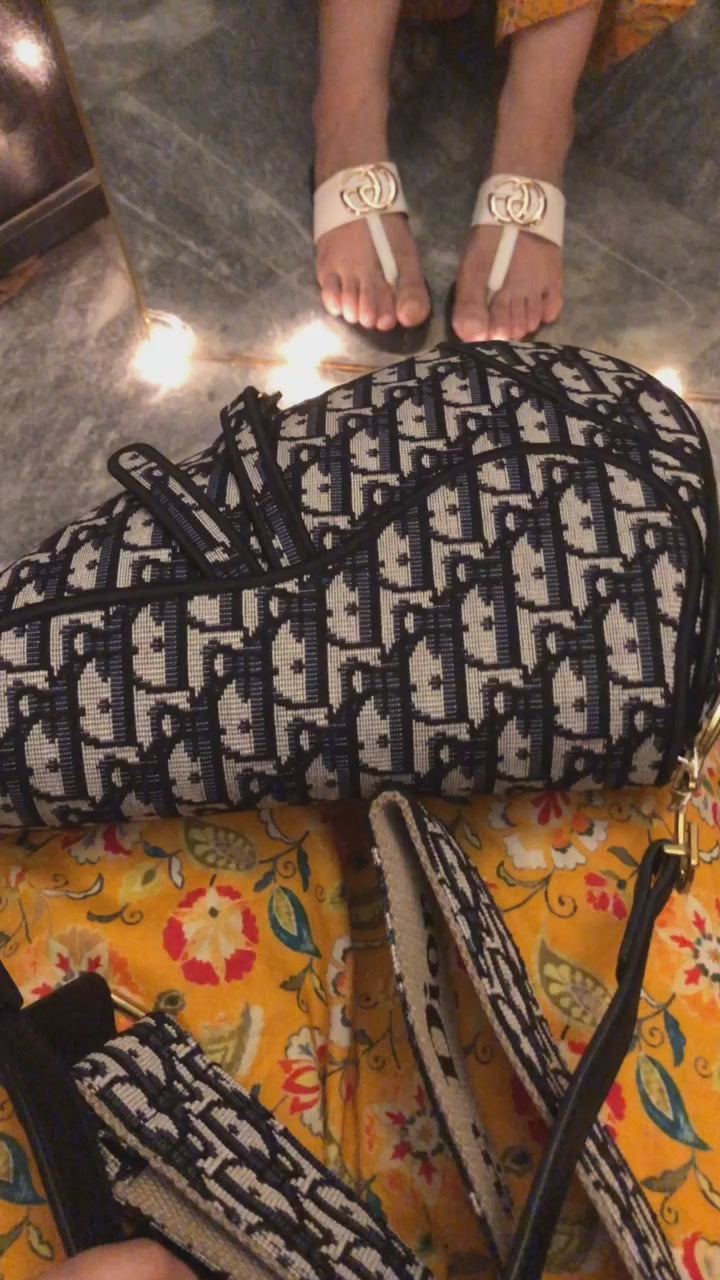 Luxury Brand d-ior embroidered  bag for women